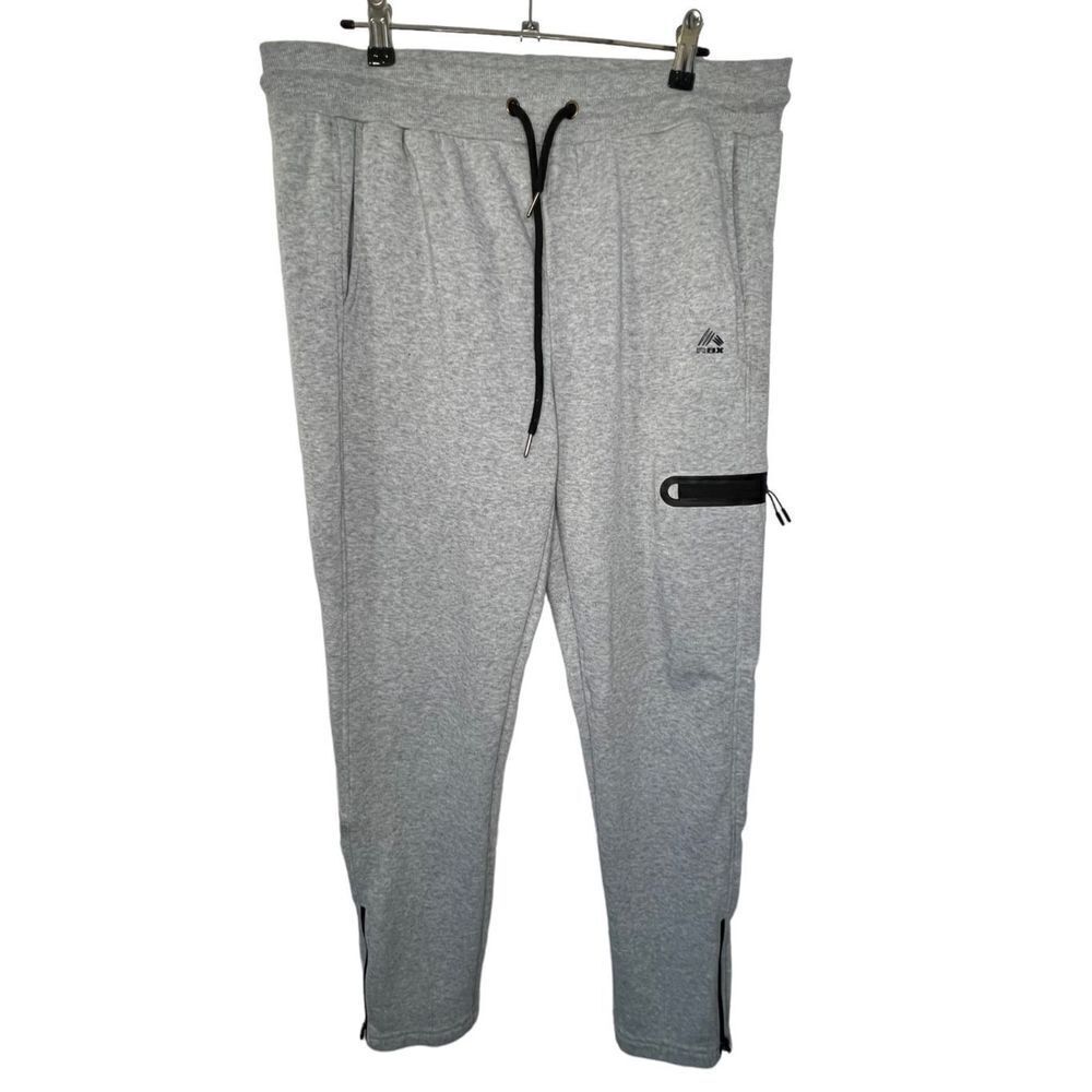 Men’s RBX Skinny Warm Sweat Pants With Black Zipper Details